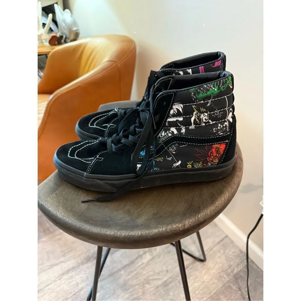 Vans X Disney Villains Sk8-Hi 100th Anniversary Sneakers 9.5 Mens 11 Women’s EUC